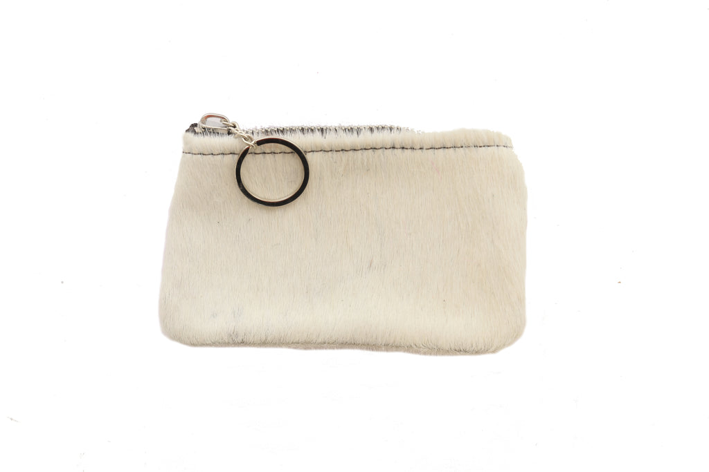 Faux Leather Card/Coin Key Chain Wallet